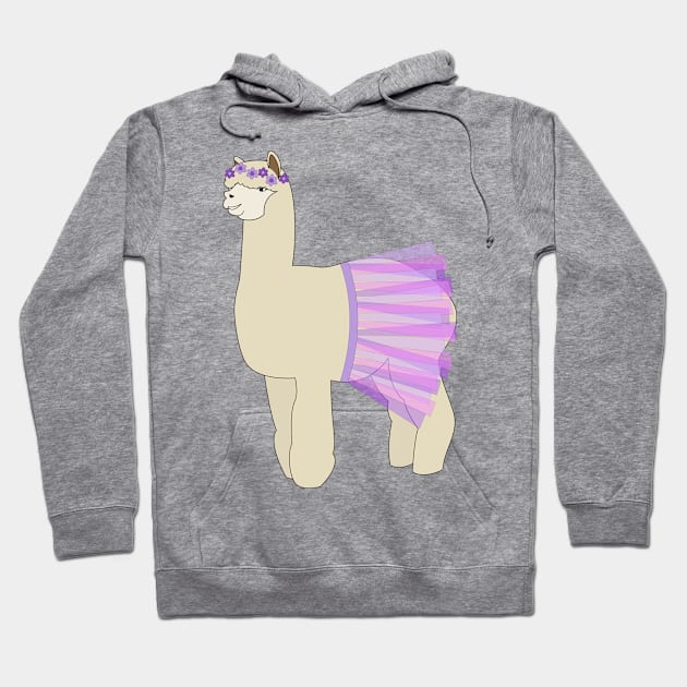 Ballerina Alpaca with Tutu Digital Art | illusima Hoodie by illusima